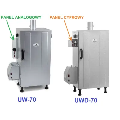 Wędzarnia elektryczna, analogowa z generatorem dymu i z podajnikiem wiórek Borniak UW-70 w obudowie Alu-Cynk - PROMOCJA: darmowa dostawa