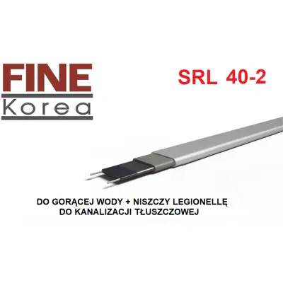 Samoregulujący kabel grzewczy do gorącej wody, zwalcza bakt. legionelli, do kanalizacji tłuszczowej, FINE KOREA SRL-40 moc:40W/m